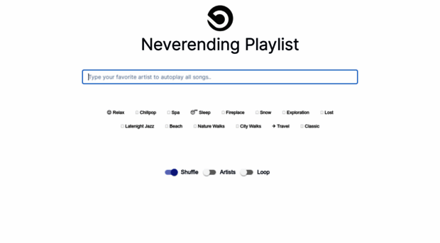 neverendingplaylist.com