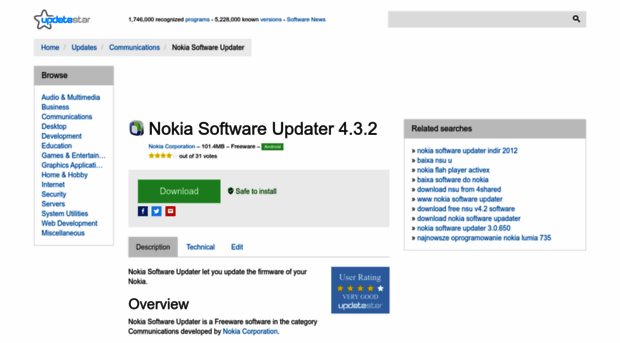 nokia-software-updater.updatestar.com