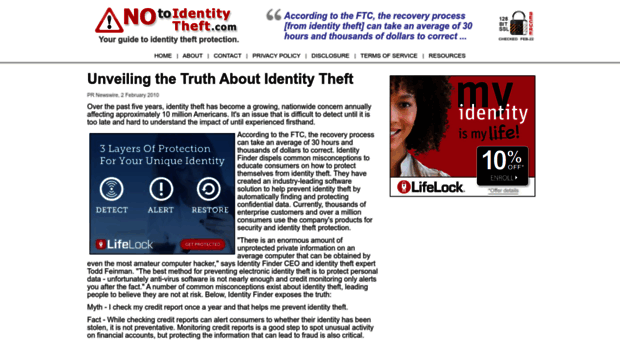 notoidentitytheft.com