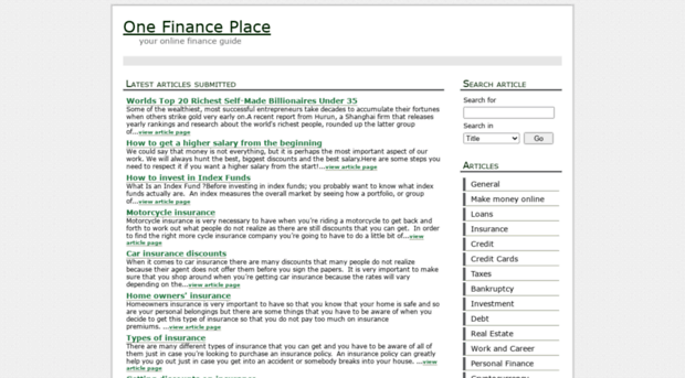 onefinanceplace.com