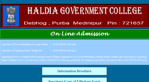onlineadmissionhaldiagovtcollege.org.in