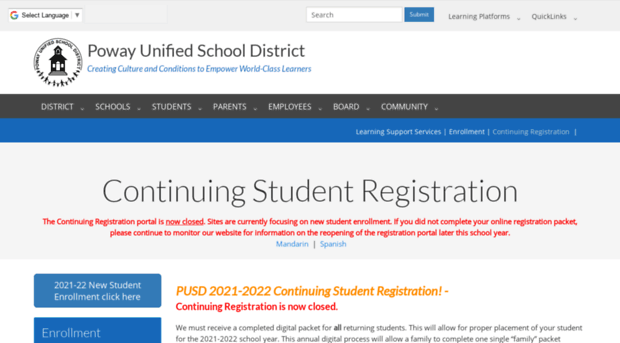 onlinereg.powayusd.com