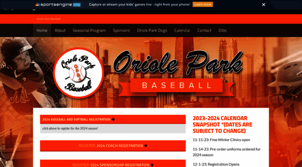 orioleparkbaseball.org