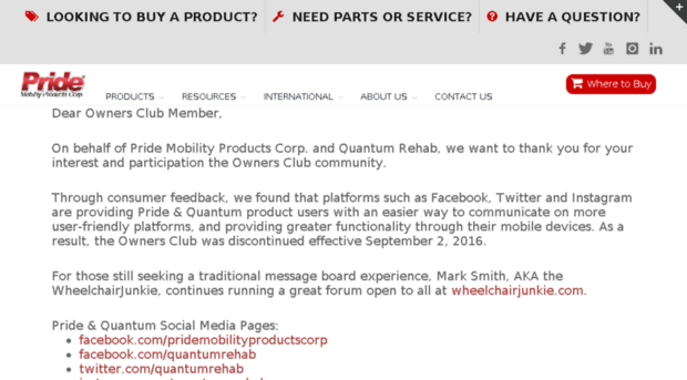 ownersclub.pridemobility.com