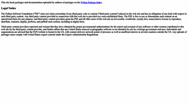 packages.python.org