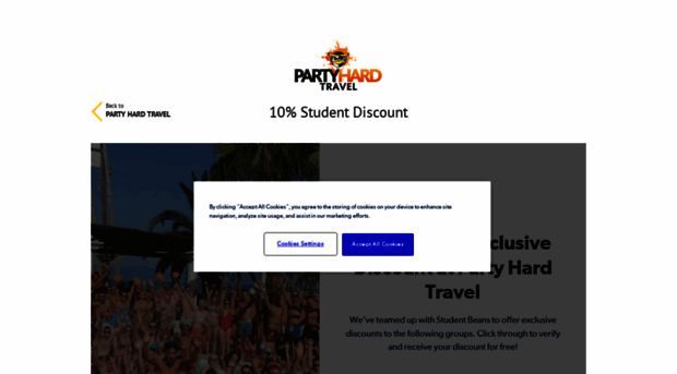 partyhardtravel.studentbeans.com