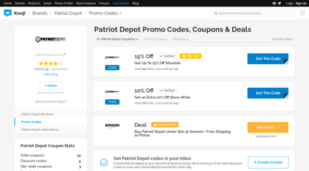 patriotdepot.bluepromocode.com