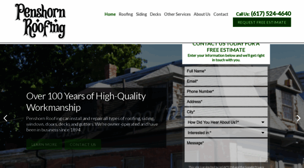 penshornroofing.com