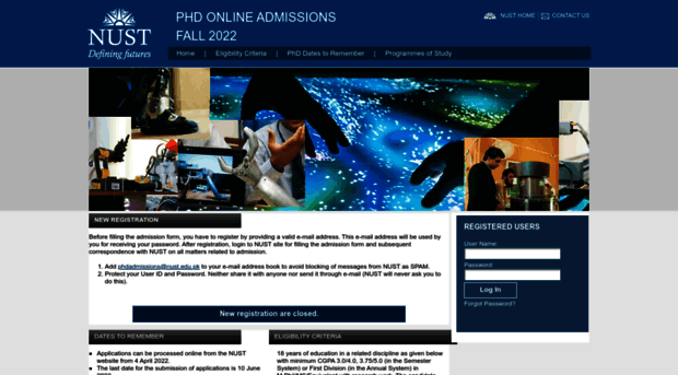 phdadmission.nust.edu.pk