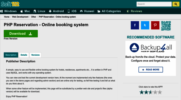 php-reservation-online-booking-system.soft112.com