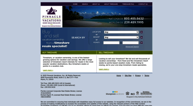 pinnaclevacations.com