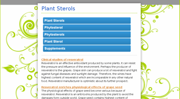 plantsterols.com