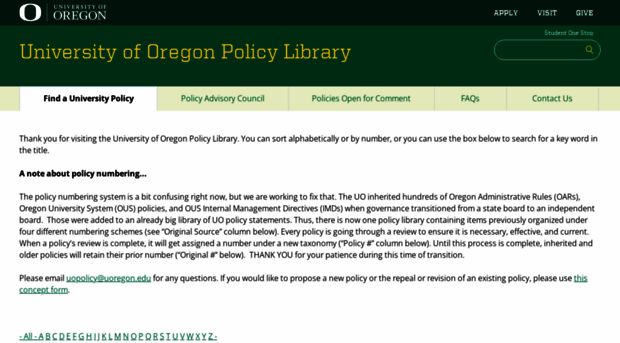 policies.uoregon.edu