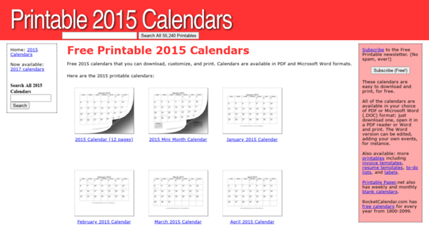 printable2015calendars.com