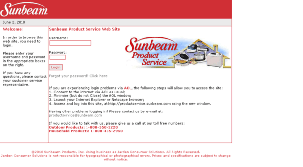 productservice.sunbeam.com