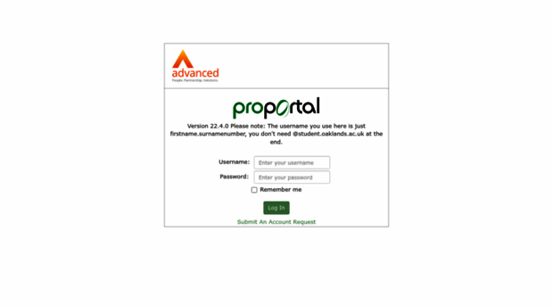 proportal.oaklands.ac.uk