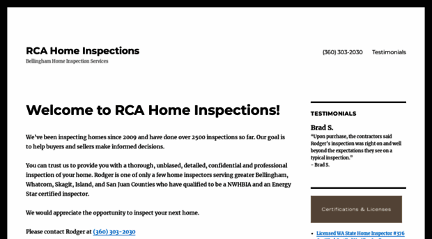 rcahomeinspections.com