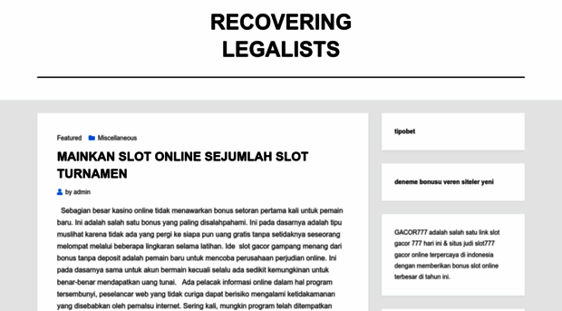 recoveringlegalists.org
