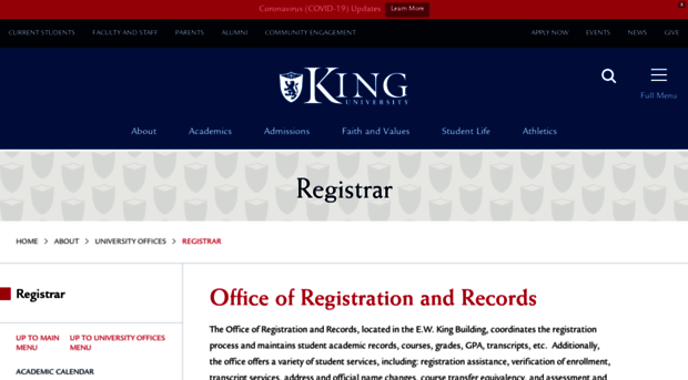 registrar.king.edu