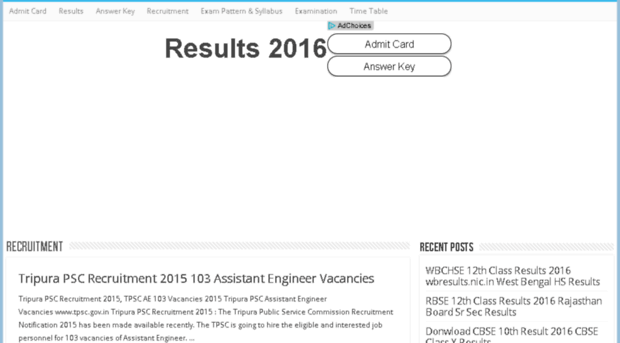 resultsnicin2015.in