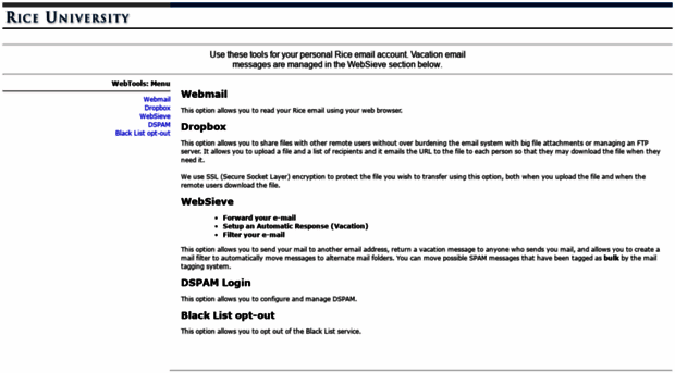 ricemail.rice.edu