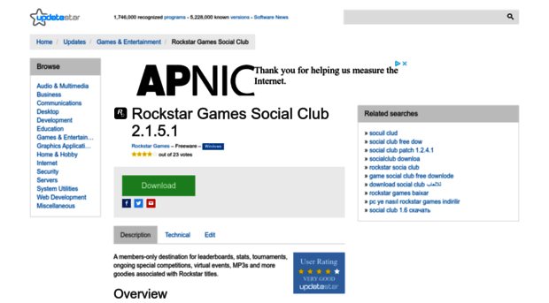 rockstar-games-social-club.updatestar.com