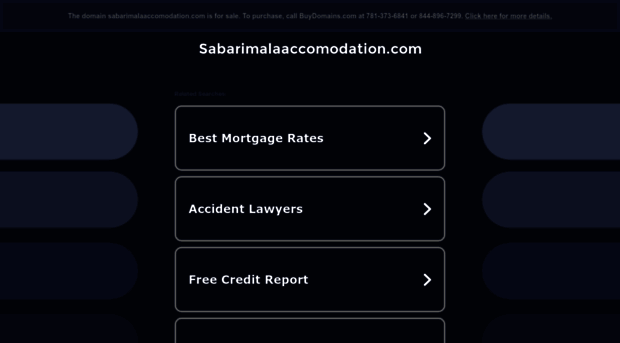 sabarimalaaccomodation.com