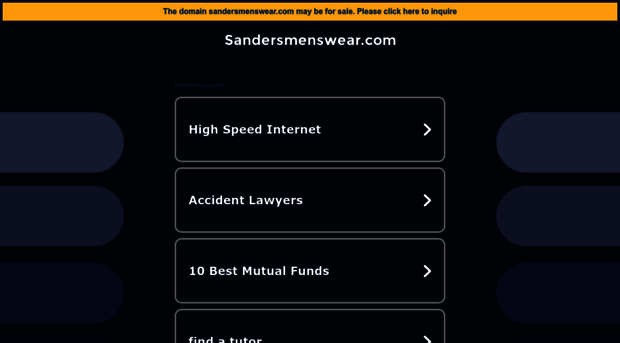 sandersmenswear.com