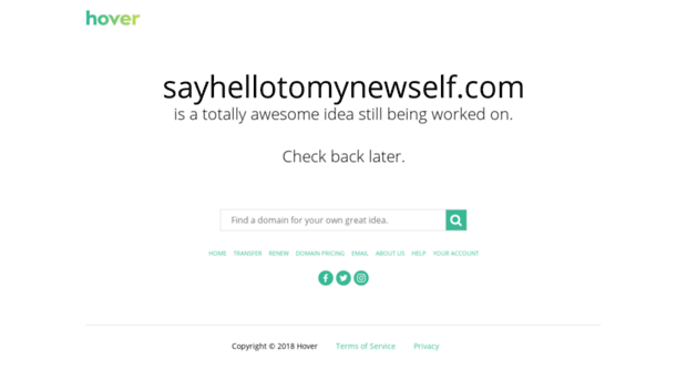 sayhellotomynewself.com