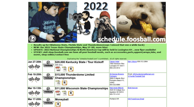 schedule.foosball.com