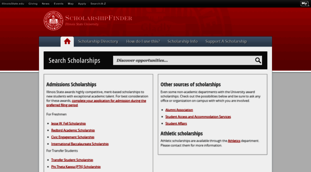 scholarshipfinder.illinoisstate.edu