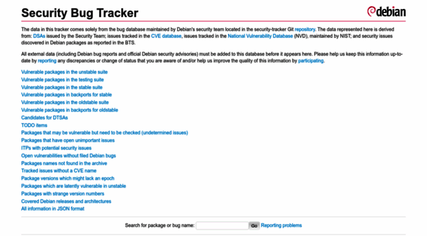 security-tracker.debian.org