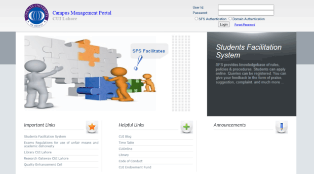 sfs.ciitlahore.edu.pk