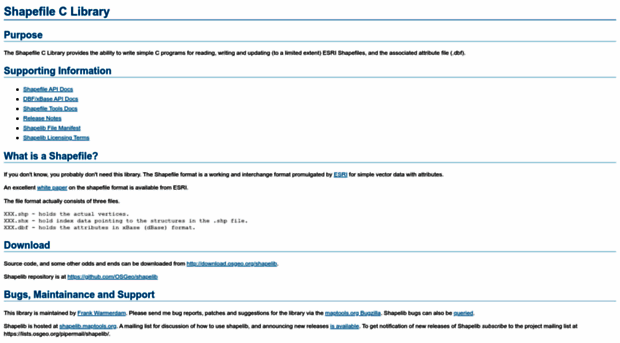 shapelib.maptools.org