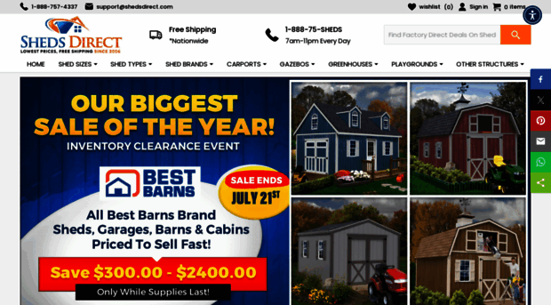 shedsdirect.com
