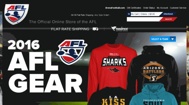 shop.arenafootball.com