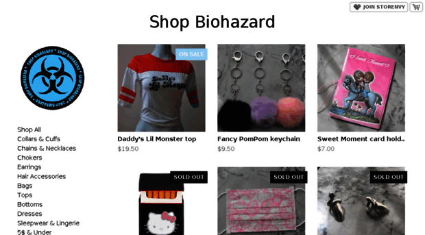 shopbiohazard.storenvy.com