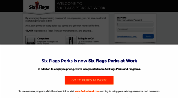 sixflags.corporateperks.com