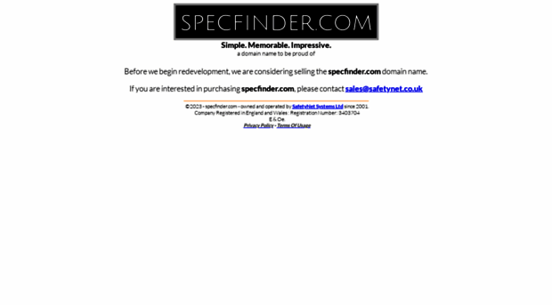 specfinder.com