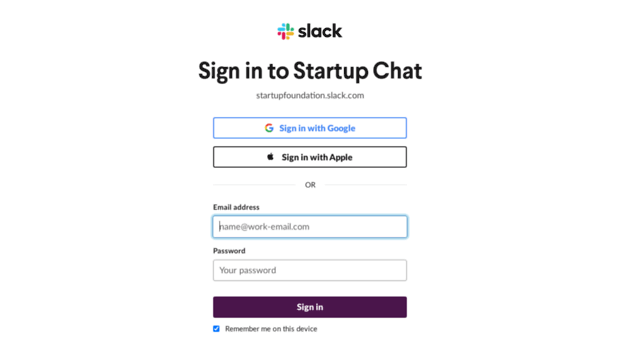 startupfoundation.slack.com