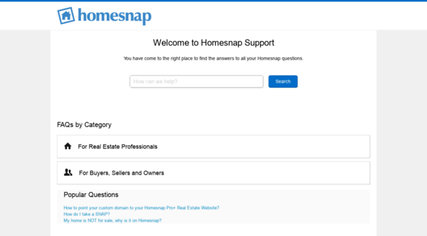 support.homesnap.com