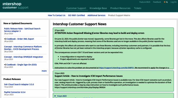 support.intershop.com