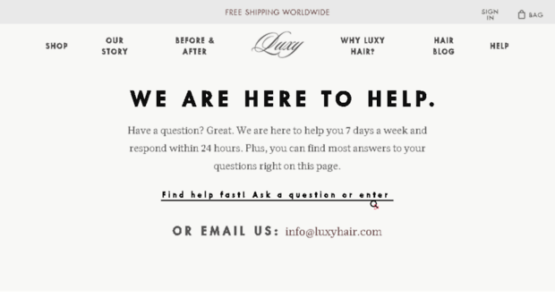 support.luxyhair.com