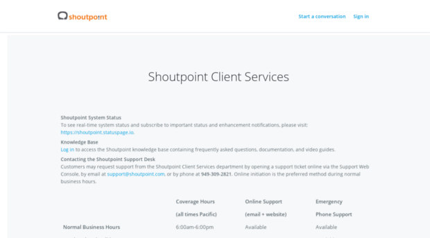 support.shoutpoint.com