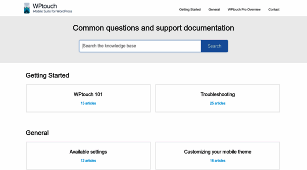 support.wptouch.com