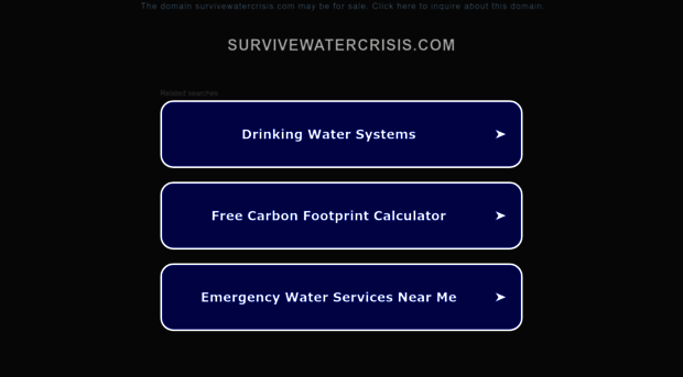 survivewatercrisis.com