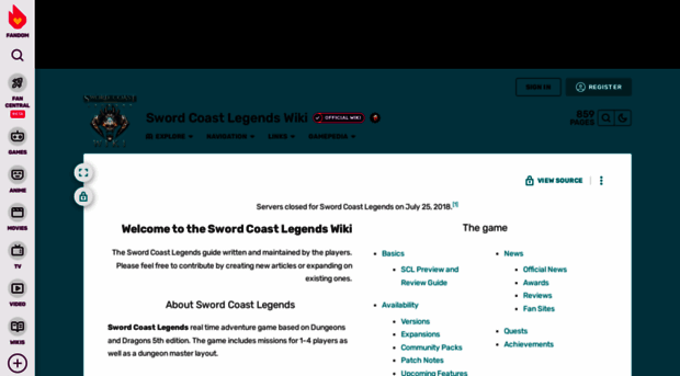 swordcoastlegends.gamepedia.com
