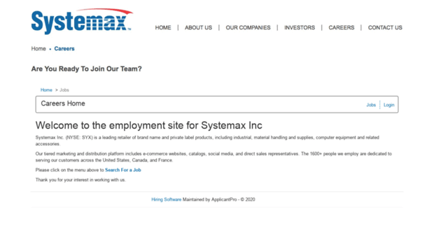 systemax.applicantpro.com