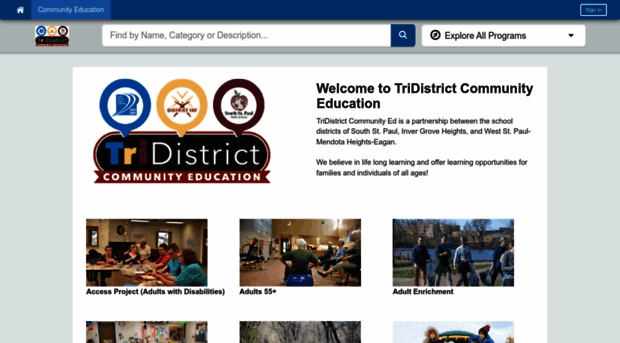 tridistrict.thatscommunityed.com