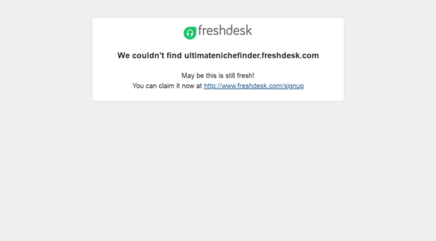 ultimatenichefinder.freshdesk.com